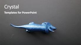  Presentation with dinosaur - Audience pleasing PPT layouts consisting of dino - dinosaur toy over a blackboard backdrop and a gray colored foreground