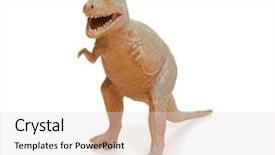  Presentation with dinosaur - Presentation theme having dino - plastic dinosaur toy isolated background and a light gray colored foreground