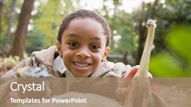  Presentation with toy cathone - Theme with dianousaurs - boy with toy dinosaurs background and a coral colored foreground