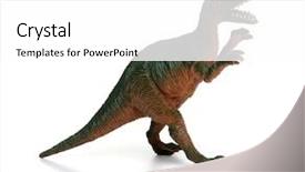  Presentation with dinosaur - Presentation theme consisting of dino - plastic dinosaur toy isolated background and a white colored foreground