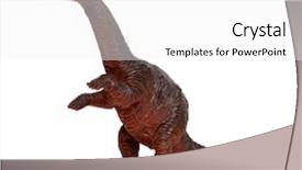  Presentation with dinosaur - Cool new PPT layouts with dino - plastic dinosaur toy isolated backdrop and a white colored foreground