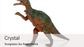  Presentation with dinosaur - Amazing PPT theme having dino - plastic dinosaur toy isolated backdrop and a light gray colored foreground