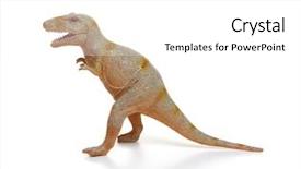  Presentation with dinosaur - Slide set consisting of dino - plastic dinosaur toy isolated background and a white colored foreground