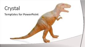  Presentation with dinosaur - PPT theme having dino - plastic dinosaur toy isolated background and a white colored foreground