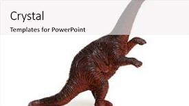  Presentation with dinosaur - Presentation theme featuring dino - plastic dinosaur toy isolated background and a white colored foreground