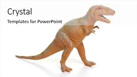  Presentation with dinosaur - Amazing presentation design having dino - plastic dinosaur toy isolated backdrop and a white colored foreground
