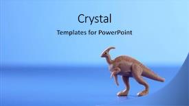  Presentation with toy - PPT layouts enhanced with dianousaurs - toy dinosaurs on the blue background and a light gray colored foreground