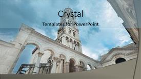  Presentation with croatia split - PPT theme consisting of diocletian palace in split croatia background and a light blue colored foreground