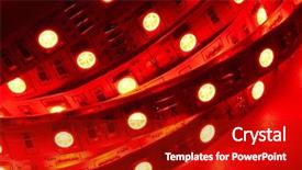  Presentation with light emitting diode - Colorful slide deck enhanced with diode strip led lights tape backdrop and a crimson colored foreground