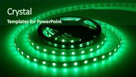  Presentation with light emitting diode - Presentation having diode strip led lights tape background and a forest green colored foreground