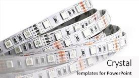  Presentation with light emitting diode - Presentation enhanced with diode strip led lights tape background and a white colored foreground