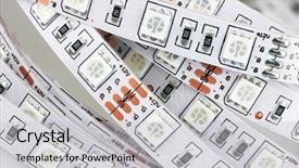  Presentation with led strip - Beautiful presentation featuring diode strip led lights tape backdrop and a light gray colored foreground