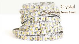  Presentation with led strip - Theme having diode strip led lights tape background and a lemonade colored foreground