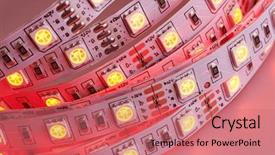  Presentation with led strip - Cool new theme with diode strip led lights tape backdrop and a coral colored foreground
