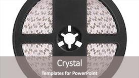  Presentation with led strip - Slide deck consisting of diode strip led lights tape background and a gray colored foreground