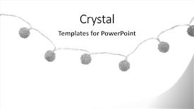  Presentation with christmas lights - PPT theme featuring diodes - christmas lights on white background background and a white colored foreground