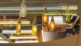  Presentation with beer bottle - Beautiful PPT layouts featuring diodes - decorative beer bottle style diode backdrop and a tawny brown colored foreground