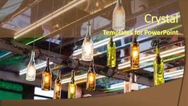  Presentation with beer bottle - Presentation theme consisting of diodes - decorative beer bottle style diode background and a tawny brown colored foreground