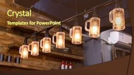  Presentation with diode - Slide set with diodes - decorative beer cup style diode background and a tawny brown colored foreground