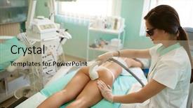  Presentation with diode - Theme enhanced with diodes - epilation of unwanted hair background and a coral colored foreground