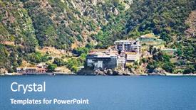  Presentation with mount of olives - Amazing PPT layouts having dionisiou monastery on mount athos backdrop and a  colored foreground