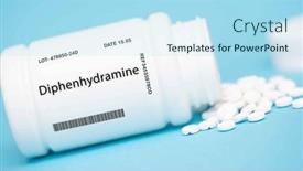  Presentation with symptoms - Presentation design having diphenhydramine-an-antihistamine-medication-used background and a arctic colored foreground