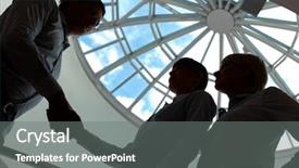  Presentation with diplomacy - Beautiful presentation featuring diplomacy - outlines of business people handshaking backdrop and a gray colored foreground