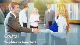  Presentation with diplomacy - PPT theme enhanced with elderly man admires a magnificent background and a coral colored foreground