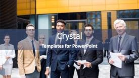  Presentation with intercultural - Amazing presentation design having diplomat - group of confident intercultural businessmen backdrop and a ocean colored foreground