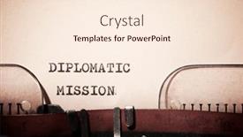  Presentation with mission - PPT layouts consisting of diplomatic-mission-text-written background and a cream colored foreground