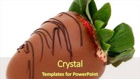  Presentation with design milk - Presentation design enhanced with dipped strawberry in milk chocolate background and a  colored foreground