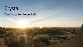  Presentation with illuminate - Cool new PPT theme with dipping sun illuminate upscale scottsdale backdrop and a  colored foreground