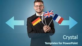  Presentation with moving target - Audience pleasing slide deck consisting of direct integration - handsome young boy choosing target backdrop and a  colored foreground