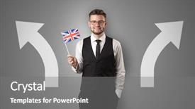  Presentation with moving target - Presentation featuring direct integration - handsome young boy choosing target background and a gray colored foreground