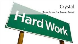  Presentation with hard work - Audience pleasing presentation design consisting of direct labor - hard work road sign isolated backdrop and a  colored foreground
