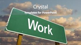  Presentation with green watercolorvbackground - Audience pleasing presentation theme consisting of direct labor - work green road sign backdrop and a  colored foreground