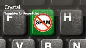  Presentation with spam - PPT layouts consisting of direct mail - computer keyboard with no spam background and a dark gray colored foreground