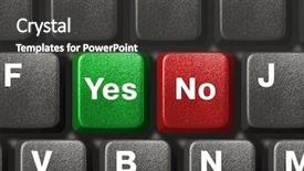  Presentation with yes - Audience pleasing presentation theme consisting of direct mail - computer keyboard with yes backdrop and a dark gray colored foreground