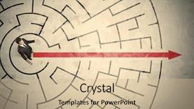  Presentation with maze - Presentation design featuring direct marketing - business person standing background and a soft green colored foreground