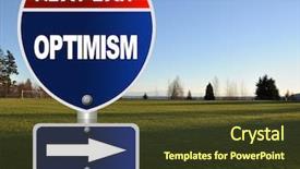  Presentation with road - Audience pleasing PPT layouts consisting of direct marketing - optimism road sign backdrop and a  colored foreground