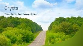  Presentation with rise - Presentation theme with direct-road-to-rise background and a light blue colored foreground