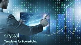  Presentation with trading - Colorful PPT layouts enhanced with direct sales - businessman in trading and finance backdrop and a ocean colored foreground