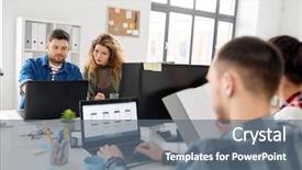  Presentation with statistics - Presentation featuring statistics flat - business technology and people concept background and a gray colored foreground