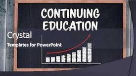  Presentation with blackboard - Cool new slide deck with directing educational - digital composite of continuing education backdrop and a dark gray colored foreground