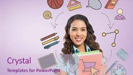  Presentation with higher education meetings - Theme with directing educational - digital composite of student background and a lemonade colored foreground