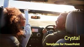  Presentation with pov - PPT layouts having directing others - couple drive looking at each background and a wine colored foreground