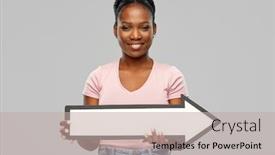  Presentation with african people - Slide deck enhanced with direction-and-people-concept-african background and a mint green colored foreground