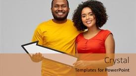  Presentation with african people - Slide set consisting of direction-and-people-concept-happy background and a gold colored foreground