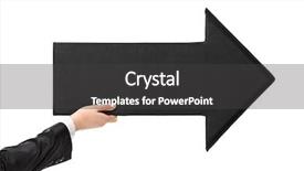  Presentation with black hand - Amazing presentation having direction arrows - male hand holding a big backdrop and a dark gray colored foreground