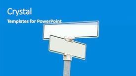  Presentation with empty space dance studio - Beautiful slide set featuring direction boards - empty sign board with copy backdrop and a gray colored foreground